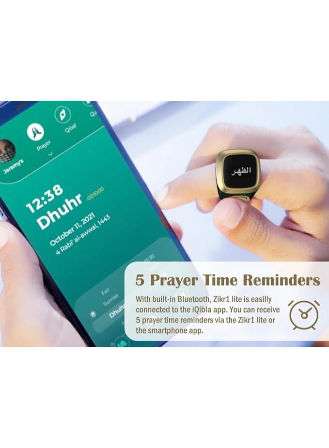 إيكيبلا خاتم ذكر ذكي 20 مم مع تنبيه بالاهتزاز، عداد تسبيح رقمي، ودعم تطبيق بلوتوث - Image 2